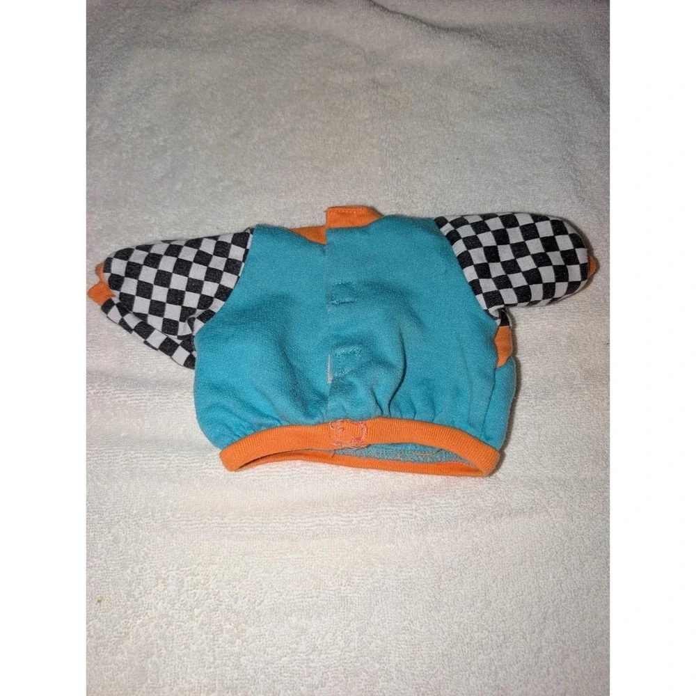 Vintage CPK Kids Doll Jacket Shirt Top Clothes Outfit Checkerboard Neon Retro...
